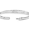 2 Carat Diamond Flexible Bangle Bracelet In 14 Karat White Gold, 7 Inches Image-3