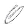 2 1/2 Carat Lab Grown Diamond Flexible Bangle Bracelet In 14 Karat White Gold Image-3