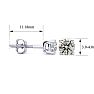 Estate Jewelry AGS Certified 1/3 Carat Diamond Stud Earrings In 14 Karat White Gold Image-4