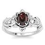 Garnet Ring: 1 Carat Garnet Ring Image-1