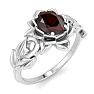 Garnet Ring: 1 Carat Garnet Ring Image-2
