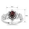 Garnet Ring: 1 Carat Garnet Ring Image-5