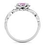 Pink Topaz Ring: 1 Carat Pink Topaz Ring Image-3