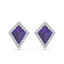 Amethyst Earrings: 2 1/5 Carat Amethyst and Diamond Earrings Image-2