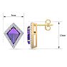 Amethyst Earrings: 2 1/5 Carat Amethyst and Diamond Earrings Image-5