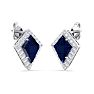 Sapphire Earrings: 2 1/5 Carat Sapphire and Diamond Earrings Image-4