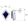 Sapphire Earrings: 2 1/5 Carat Sapphire and Diamond Earrings Image-5