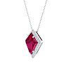 Ruby Necklace: 1 3/4 Carat Ruby and Diamond Necklace Image-2