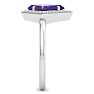 Amethyst Ring: 1 3/4 Carat Amethyst and Diamond Ring Image-4