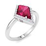 Ruby Ring: 1 3/4 Carat Ruby and Diamond Ring Image-2