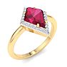 Ruby Ring: 1 3/4 Carat Ruby and Diamond Ring Image-2