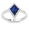 Sapphire Ring: 1 3/4 Carat Sapphire and Diamond Ring Image-1
