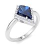 Sapphire Ring: 1 3/4 Carat Sapphire and Diamond Ring Image-2