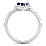 Sapphire Ring: 1 3/4 Carat Sapphire and Diamond Ring Image-3