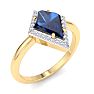 Sapphire Ring: 1 3/4 Carat Sapphire and Diamond Ring Image-2