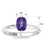 Amethyst Ring: 1 Carat Amethyst Ring Image-5