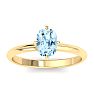 Aquamarine Ring: 1 Carat Aquamarine Ring Image-1