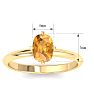 Citrine Ring: 1 Carat Citrine Ring Image-5
