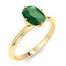 Emerald Ring: 1 Carat Emerald Ring Image-2