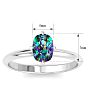 1 Carat Cushion Shape Mystic Topaz Ring In 14 Karat White Gold Image-5