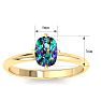 1 Carat Cushion Shape Mystic Topaz Ring In 14 Karat Yellow Gold Image-5