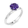 Amethyst Ring: 1 Carat Amethyst Ring Image-2