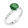 Emerald Ring: 1 Carat Emerald Ring Image-2