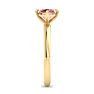 1 Carat Cushion Shape Morganite Ring In 14K Yellow Gold Image-4