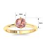1 Carat Cushion Shape Morganite Ring In 14K Yellow Gold Image-5