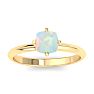1 Carat Cushion Shape Opal Ring In 14K Yellow Gold Image-1