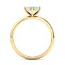 1 Carat Cushion Shape Opal Ring In 14K Yellow Gold Image-3