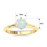 1 Carat Cushion Shape Opal Ring In 14K Yellow Gold Image-5