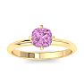 Pink Topaz Ring: 1 Carat Pink Topaz Ring Image-1