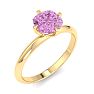 Pink Topaz Ring: 1 Carat Pink Topaz Ring Image-2
