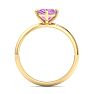 Pink Topaz Ring: 1 Carat Pink Topaz Ring Image-3
