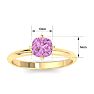 Pink Topaz Ring: 1 Carat Pink Topaz Ring Image-5