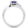 Amethyst Ring: 1 1/4 Carat Amethyst and Diamond Ring Image-3