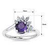 Amethyst Ring: 1 1/4 Carat Amethyst and Diamond Ring Image-5
