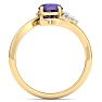 Amethyst Ring: 1 1/4 Carat Amethyst and Diamond Ring Image-3