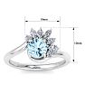 Aquamarine Ring: 1 1/4 Carat Aquamarine and Diamond Ring Image-5