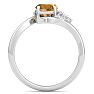 Citrine Ring: 1 1/4 Carat Citrine and Diamond Ring Image-3