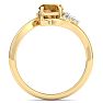 Citrine Ring: 1 1/4 Carat Citrine and Diamond Ring Image-3