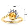 Citrine Ring: 1 1/4 Carat Citrine and Diamond Ring Image-5