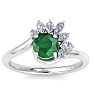 Emerald Ring: 1 1/4 Carat Emerald and Diamond Ring Image-1
