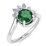 Emerald Ring: 1 1/4 Carat Emerald and Diamond Ring Image-2