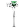 Emerald Ring: 1 1/4 Carat Emerald and Diamond Ring Image-4