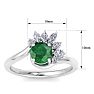 Emerald Ring: 1 1/4 Carat Emerald and Diamond Ring Image-5
