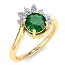 Emerald Ring: 1 1/4 Carat Emerald and Diamond Ring Image-2