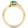Emerald Ring: 1 1/4 Carat Emerald and Diamond Ring Image-3