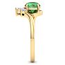 Emerald Ring: 1 1/4 Carat Emerald and Diamond Ring Image-4